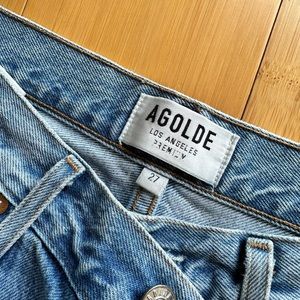Agolde high rise light wash jeans